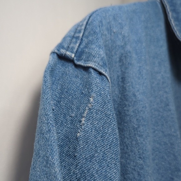 Vintage Chalk Line Denim Jean Jacket Embroidered University of Michigan Large - Picture 9 of 15